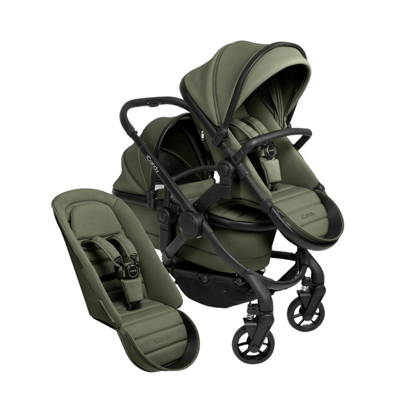 iCandy Peach 7 Double Stroller and Bassinet- Ivy