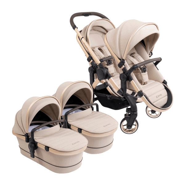 iCandy Peach 7 Twin Stroller and Bassinet - Biscotti