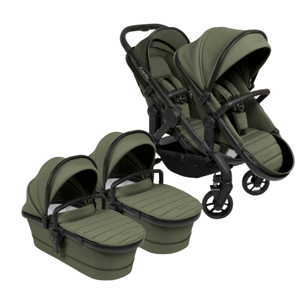 iCandy Peach 7 Twin Stroller and Bassinet - Ivy