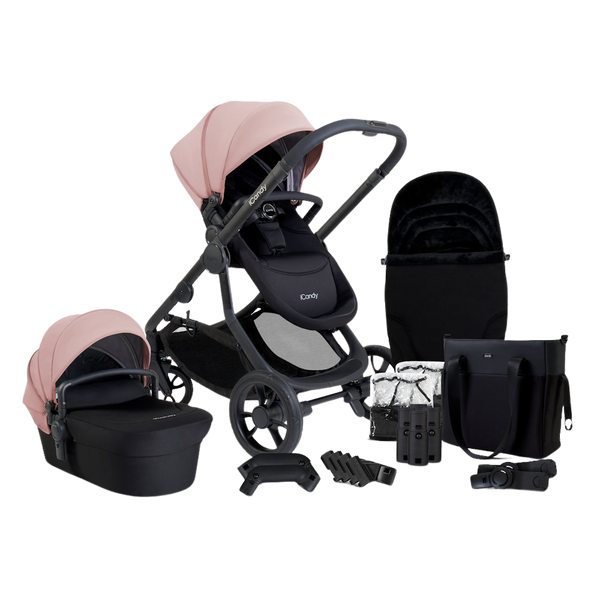 iCandy Orange 4 Stroller and Bassinet Complete Bundle - Rose