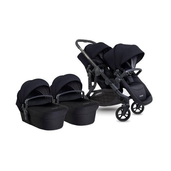 iCandy Orange 4 Twin Stroller and Bassinet Bundle - Black Edition